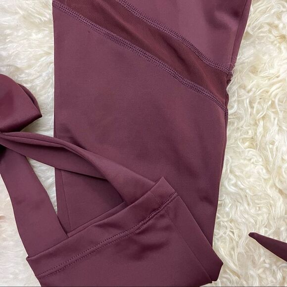 L’urv Last Dance Wine Colored Compression Leggings S NWT - Picture 4 of 7